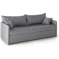 Dmora Avellana - Canapé-lit 3 places, 205x86 cm gris, déhoussable Italy