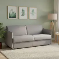 Dmora Trissino - Canapé-Lit 2 Places, 180x95 cm Gris, Déhoussable Italy