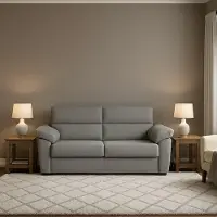 Dmora Contrada - Canapé-Lit 2 Places, 205x95 cm Gris Clair, Déhoussable Italy