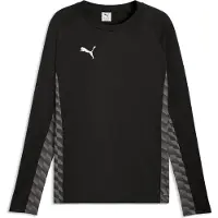 Puma Sweat d'entraînement teamLIGA26 Jr, taille : 128, couleurs : Noir-Blanc-Gris foncé mat