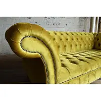 AEA Chesterfield Design Luxus Polster Sofa Couch Sitz Garnitur Leder #185
