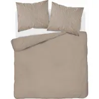 Detexpol Adamash literie 160x200 taupe beige foncé rayures monochromes 1 cm Pure