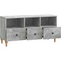 vidaXL Meuble TV , gris béton, 102 x 34,5 x 50 cm, aggloméré