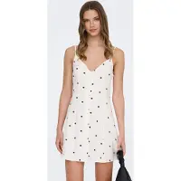 ONLY Robe d’été 'ONLLisa-Tuta' noir / blanc naturel
