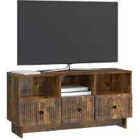 vidaXL Meuble TV en chêne fumé 102 x 34,5 x 50 cm en aggloméré