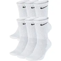 Nike Everyday Cushioned Crew 6 Pack Unisexe - Chaussettes, Blanc - Taille 34 - 38
