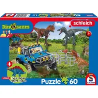 Schmidt Puzzle Schleich Prä géants historiques 60 pièces + figurine Schleich
