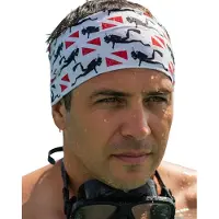Blue Moana Diver Neck Warmer Blanc