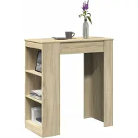 Prolenta Maison Exclusive - Table de bar avec étagère en chêne Sonoma 95 x 47 x 103,5 cm, bois d'ingénierie