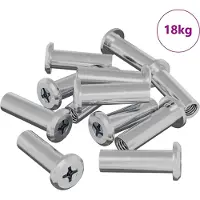 vidaXL , 2857 écrous de sécurité, argent, acier