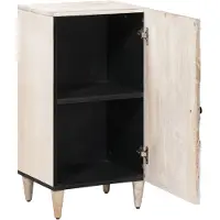 vidaXL Buffet avec rangements, blanc, 40 x 33,5 x 75 cm, bois massif de manguier