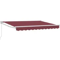 vidaXL Auvent Rétractable Bordeaux 3,5 X 2 M Polyester