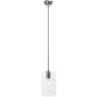 Brilliant Lampe à suspendre Riga chrome/transparent verre max. 40W E27 sans ampoule à raccourcir