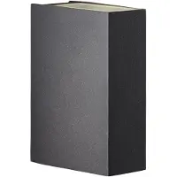 Brilliant Lampe, Tynan LED Applique murale 2flg Up/Down gris foncé, métal/verre, 2x 3W LED intégrées, (444lm, 3000K), A+