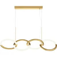 Maytoni Node LED Suspension, lampe à suspendre 4x 40W couleur or 90Ra blanc chaud (650 lm)