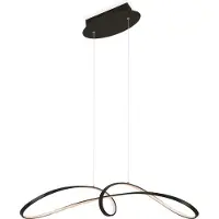 Maytoni Curve LED Suspension, lampe à suspendre 42W Noir 85Ra Blanc neutre (2800 lm)