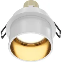 Maytoni Reif Spot à encastrer au plafond GU10 Blanc, Or Ø68mm (GU10, Aluminium)