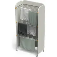 Joseph Joseph Séchoir à linge Eclipse de 3 niveaux Ecru, pour sécher le linge, design compact, moustiquaire intégrée, maximise el espace, matériau robuste, facile à assembler de.