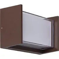 LEDKIA Applique Murale Extérieur Led À Double Diffuseur Sélectionnable Isolde 12 W En Aluminium Cct Rouille