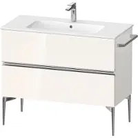 Duravit Sivida bâti-support pour lavabo, 2 tiroirs, poignée profilée chromée, 1010x477x591mm, pour ME by Starck, SV4645010220000
