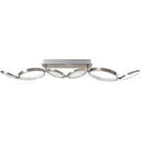 Näve Plafonnier LED, métal, argenté, L 100 cm