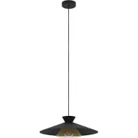 Eglo GRIZEDALE suspension Lampe à suspendre Lampe à suspendre - H110 x Ø50 cm - noir, laiton - 1X40W excl. - IP20