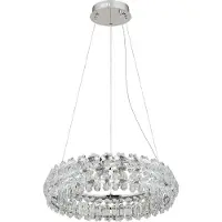 Globo Diann LED Hängeleuchte 50W Neutralweiss Verchromt, Metall Ø60cm 64140H (6210 lm)