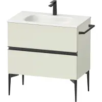 Duravit Sivida Meuble sous-lavabo, 2 tiroirs, poignée encastrée noir diamant mat, 810x477x592mm, pour Sivida, SV46510BDHH0000