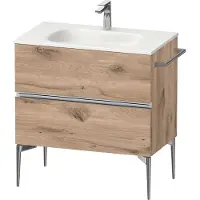 Duravit Sivida bâti-support pour lavabo, 2 tiroirs, poignée profilée chromée, 810x477x592mm, pour Sivida, SV4651010550000