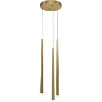 Maytoni Cascade LED Suspension, lampe à suspendre 3x 19W laiton blanc neutre (1550 lm)