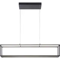 Paul Neuhaus Suspension LED - noir - fer - plastique - 4-flamme - 105 x 120 cm - baissable