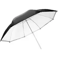 Falcon Eyes Parapluie pour flash Jumbo UR-T86TSB1 de Falcon Eyes, blanc diffus + housse argentée/noire 216 cm