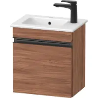 Duravit Sivida sous-lavabo, charnières à droite, poignée encastrée noir diamant mat, 400x287x443mm, pour ME by Starck, SV4642RBD790000