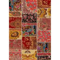 Bamyum Silena Bedruckter Teppich Chenille-Druck Maschinell Hergestellt 200 x 300 cm (200 x 300 cm)
