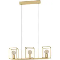 Eglo Lampe suspendue de table à manger dorée Cumiole