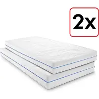 Sleezzze Lot de deux matelas ergonomiques 100x200 cm 7 zones Supportho Premium, hauteur 18 cm, degré de fermeté H2/H3 Twin