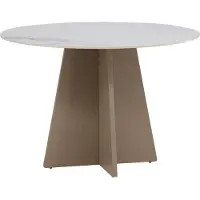 Venture Home Bootcut table de salle à manger Ø110 cm beige.