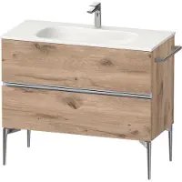 Duravit Sivida bâti-support pour lavabo, 2 tiroirs, poignée profilée chromée, 1010x477x592mm, pour Sivida, SV4652010550000