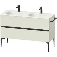 Duravit Sivida Meuble sous-lavabo, 2 tiroirs, poignée noire diamantée mate, 1280x477x592mm, pour Sivida, SV46540BDHH0000