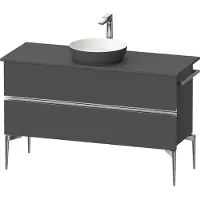 Duravit Sivida Meuble sous-lavabo sur console, 2 tiroirs, poignée profilée chromée, 1245x475x548mm, SV4660010490000