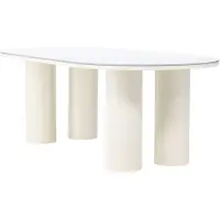 Ebuy24 Havstenssund table de salle à manger 110x220 cm blanc.