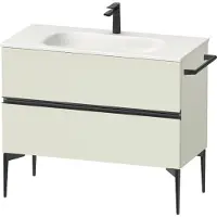 Duravit Sivida Meuble sous-lavabo, 2 tiroirs, poignée encastrée noir diamant mat, 1010x477x592mm, pour Sivida, SV46520BDHH0000