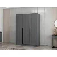 Skye Decor , Kale Anthracite - 2287, armoire, anthracite, 100 % PANNEAUX DE PARTICULES MÉLAMINÉS, 135 x 52 x 210 cm