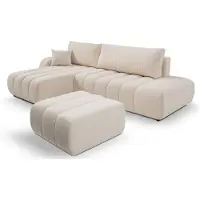 Domo Canapé d'angle avec fonction sommeil BALOO - Design moderne | Grande fonctionnalité | Assise confortable | Matériaux durables | Montage facile | Couleur gris foncé | Gauche