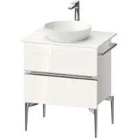 Duravit Sivida Meuble sous-lavabo sur console, 2 tiroirs, poignée profilée chromée, 645x475x548mm, SV4657010220000