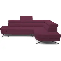 Domo CANAPE OTIS en L, fonction sommeil, appuie-têtes réglables, en tissu AURORA, coussins de dossier amovibles, indépendant, DROITE 218x276x97 cm Purple