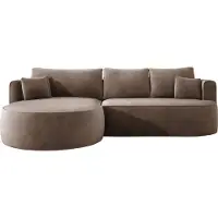 Domo Canapé d'angle convertible moderne FIORE avec fonction sommeil, canapé avec pliage automatique, canapé, canapé-lit GAUCHE 284x183x82 cm Salvador 3