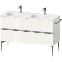 Duravit Sivida Meuble sous-lavabo, 2 tiroirs, poignée profilée chromée, 1280x477x592mm, pour Sivida, SV4654010220000