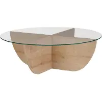 Skye Decor , Liya - Sapphire Oak, table basse, chêne saphir, plateau 100 % mélamine, 90 x 90 x 30 cm