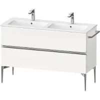 Duravit Sivida bâti-support pour lavabo, 2 tiroirs, poignée profilée chromée, 1280x477x591mm, pour ME by Starck, SV4647010180000
